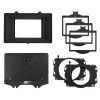 Leichtes, modulares Klemm-Kompendium mit zwei Objektivklemmadaptern, auch für Gimbal- und Drohnenaufnahmen geeignet. ARRI LMB 4x5 3-Stage Klemm-Kompendium, eine leichte Matte Box mit drei Filterstufen und Sonnenblende.