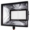 Vollständig abstimmbares LED-Softlight für weiches, gleichmäßiges Licht mit hoher Farbgenauigkeit (CRI 95). ARRI SkyPanel S60-C, LED-Softlight mit montierter Softbox und reflektierender Innenfläche.