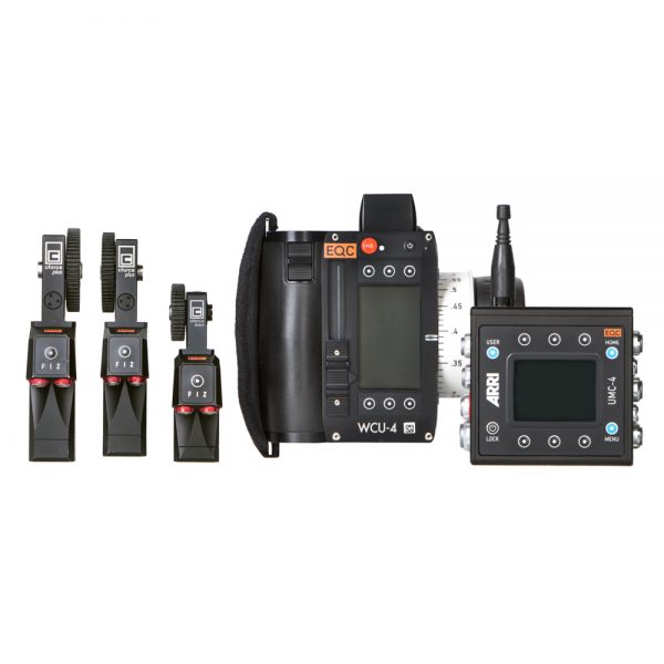 ARRI WCU-4 Funkschärfe Set, drahtlose 3-Achsen-Handeinheit mit Objektiv-Motoren für Fokus, Blende und Zoom.