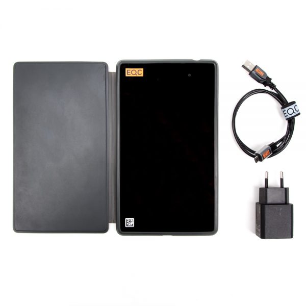 ASUS Nexus 7 Tablet mit 16 GB Speicher und schwarzer Schutzhülle, eingerichtet als Action-Cam-Fernbedienung.