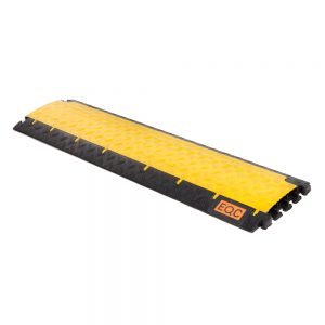 Adam Hall 85150 Kabelbrücke Nano in Gelb/Schwarz, 6-kanalig mit 18 mm Kanaldurchmesser.