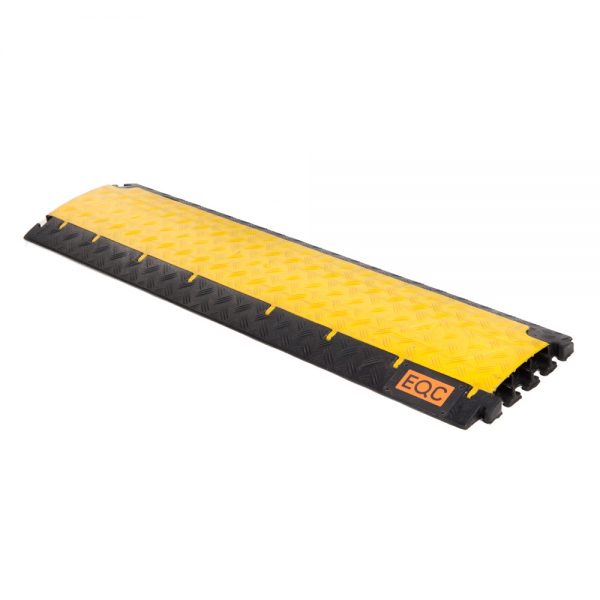 Adam Hall 85150 Kabelbrücke Nano in Gelb/Schwarz, 6-kanalig mit 18 mm Kanaldurchmesser.