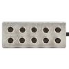 Verteilt einen Hirose-Ausgang auf zehn Ausgänge für Funkempfänger in Sound-Bag-Setups. Ambient Recording HVB-10 Hirose-Verteilerbox mit zehn 4-Pin-Hirose-Ausgängen aus Aluminium.