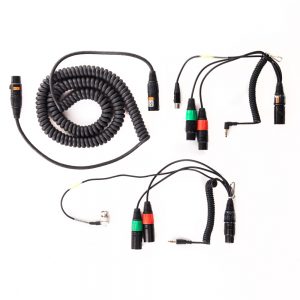 Ambient Mixer-MAZ Tieline-Spiralkabel mit Timecode für die Verbindung zwischen Mischpult und Recorder.