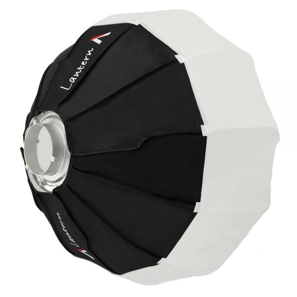 Aputure Lantern Softbox mit 66 Zentimetern Durchmesser und 270 Grad Abstrahlwinkel.