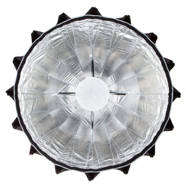 Aputure Light Dome II Softbox 88cm mit Deflektor-Baffle zur zusätzlichen Lichtstreuung.