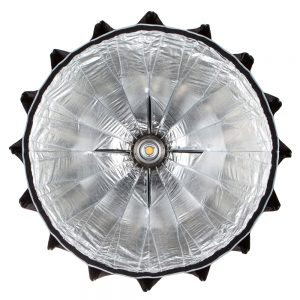 Aputure Light Dome II Softbox 88cm mit silberner Innenreflexion für hohe Lichtausbeute.