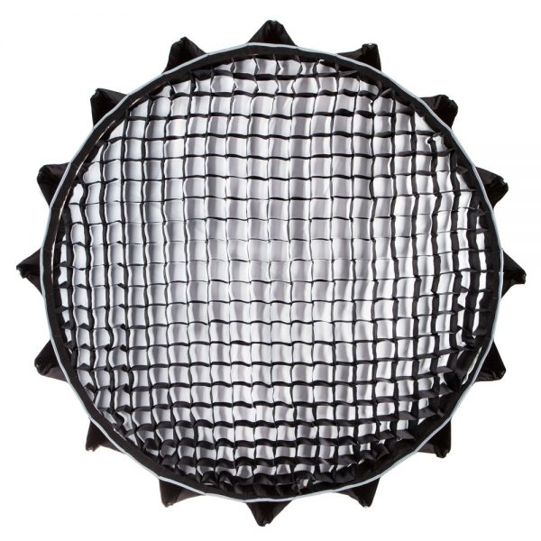 Aputure Light Dome II Softbox 88cm mit aufsteckbarem 40-Grad-Wabengitter gegen Streulicht.