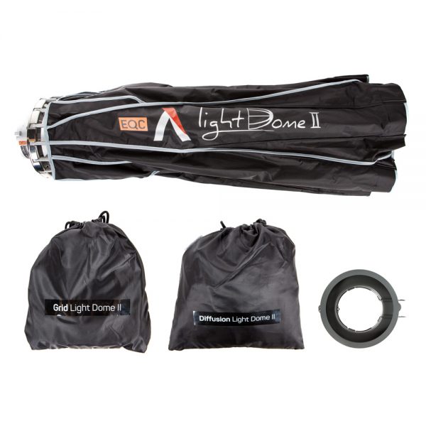 Aputure Light Dome II Softbox 88cm mit Grid- und Diffusionsbeutel im Lieferumfang.