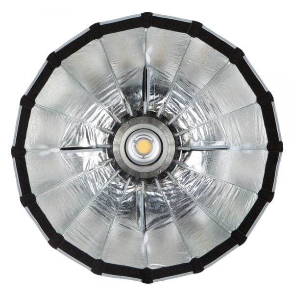 Aputure Light Dome Mini II Softbox 55cm mit geringem Gewicht für schnelle Montage.