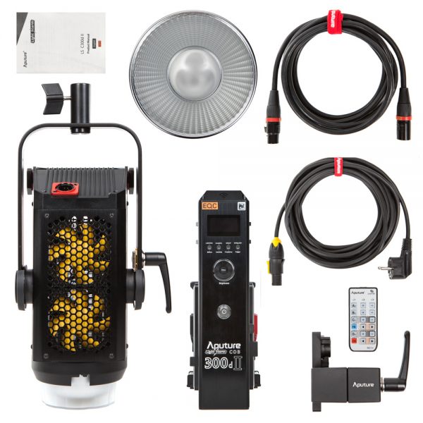 Aputure Light Storm LS C300d II geräuschlose LED-Tageslichtleuchte mit 5500 K und CRI/TLCI-Wert von 96.
