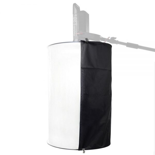 Aputure Space Light Zylinder-Softbox mit 72 cm Höhe, 45 cm Durchmesser und Bowens-Frontzubehöraufnahme.