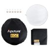 Zylindrische Softbox für weiches Oberlicht mit Seitenreflektor, sechs Federhalterungen und Original-Tragebeutel. Aputure Space Light Zylinder-Softbox mit 72 cm Höhe, 45 cm Durchmesser und Bowens-Frontzubehöraufnahme.
