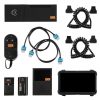Atomos Ninja V HDMI-Monitor im vollständigen Set mit Kabeln, Netzteil, Akkus, Ladegerät und Tasche.