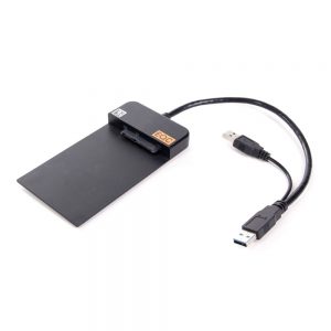 Atomos Docking-Station mit USB 3.0 und 2.0 überträgt Master-Caddy-Daten mit bis zu 5 Gbps auf den Rechner.