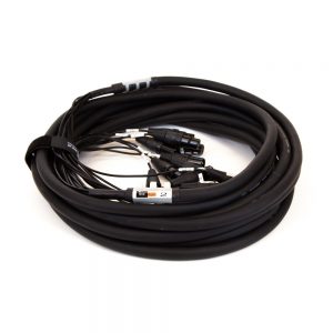 Audio-Multicore-Snake mit 8 Kanälen, XLR3-Stecker auf Buchse, Kabellänge 10 Meter.