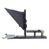 Vormontierter Teleprompter für schnellen Aufbau am Set, mit Beamsplitter im 70/30-Verhältnis. Autocue Teleprompter für iPad Pro 12,9 Zoll mit fahrbarer Grundplatte und Beamsplitter-Haube.