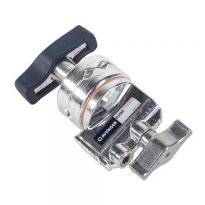 Avenger D200 Grip Head aus Aluminium mit 16-mm-Baby-Pin-Aufnahme und rutschfestem T-Knauf.