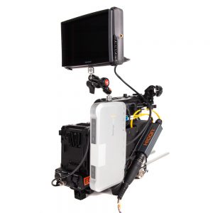 Blackmagic ATEM Kamera Converter Set für die Sony PXW-FS7 wandelt SDI und HDMI auf Singlemode-Glasfaser mit LC-Anschluss um.