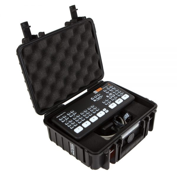 Blackmagic Design ATEM Mini Pro HD Videomischer mit vier HDMI-Eingängen und Ethernet-Anschluss.