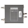 Wandelt den IP-Streaming-Ausgang des ATEM Mini Pro in SDI- und HDMI-Signale für Monitor oder Broadcast-Technik. Blackmagic Design ATEM Streaming Bridge mit Beschriftung der DIP-Schalter für Interlace und Level A/B.