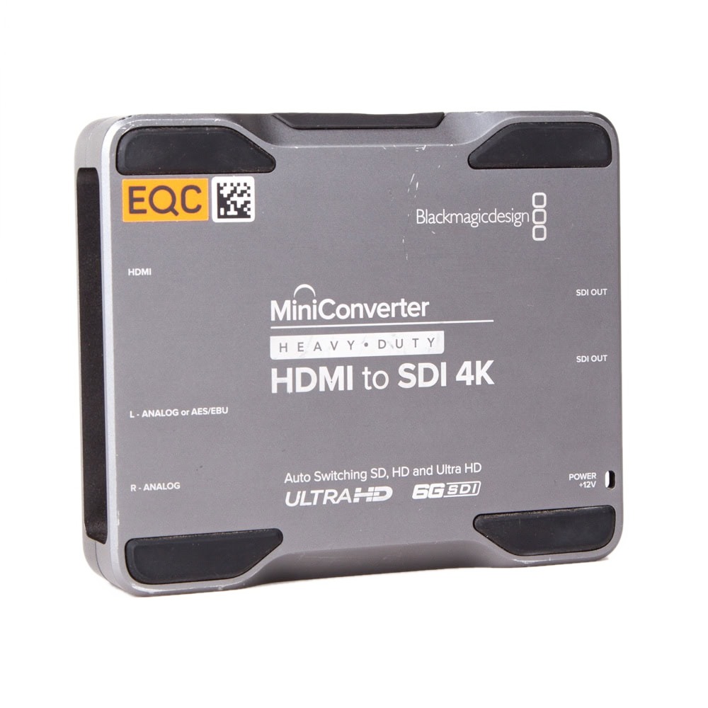 Blackmagic Design HDMI-auf-SDI 4K Mini Converter wandelt HDMI-Signale bis Ultra HD in 6G-SDI um.