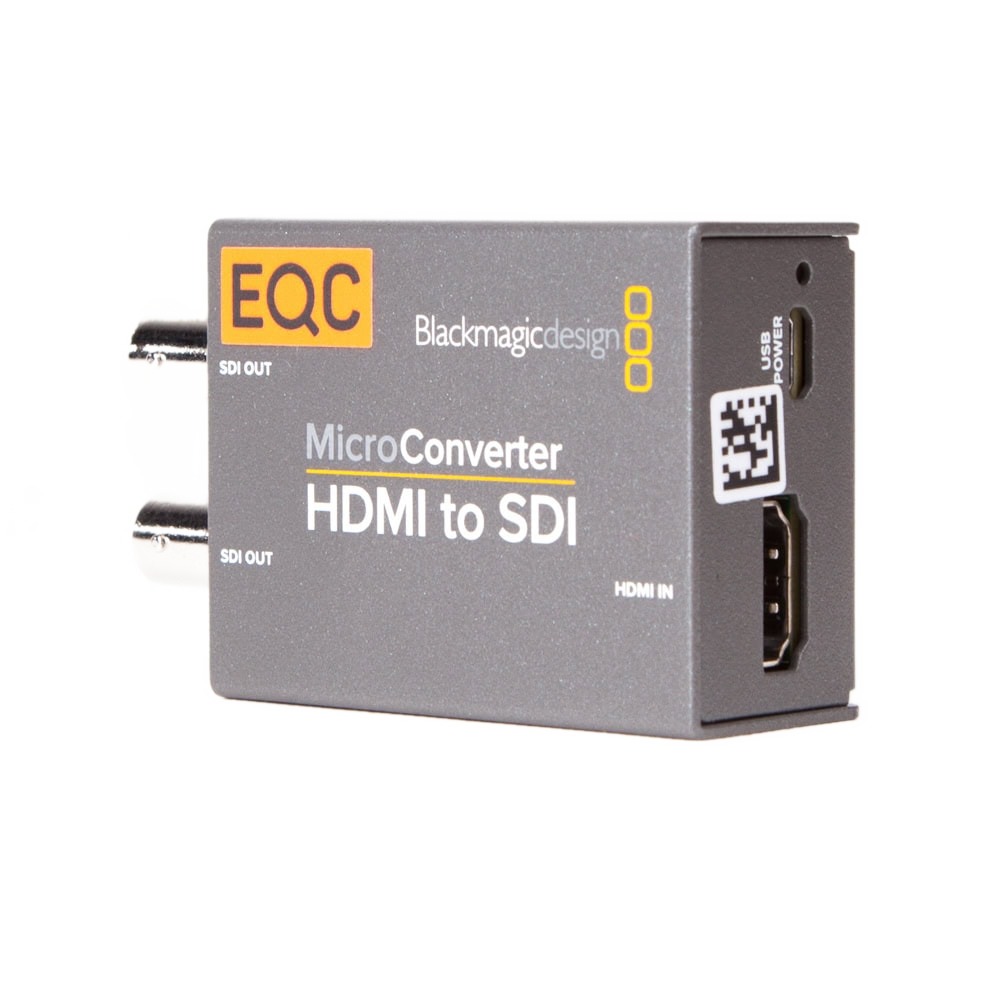 Blackmagic Design HDMI-auf-SDI Micro Converter mit Micro-USB-Anschluss für Firmware-Updates.