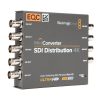 Verteilt ein SDI-Signal gleichzeitig an acht Geräte, automatische Umschaltung zwischen SD-, HD- und 6G-SDI-Formaten. Blackmagic Design Mini Converter SDI Distribution 4K Signalverteiler mit acht re-getakteten SDI-Ausgängen.