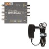Verteilt ein SDI-Signal gleichzeitig an acht Geräte, automatische Umschaltung zwischen SD-, HD- und 6G-SDI-Formaten. Blackmagic Design Mini Converter SDI Distribution 4K Signalverteiler mit acht re-getakteten SDI-Ausgängen.