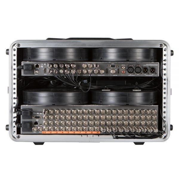 Blackmagic Design Mobile Live Editing Unit 4K Bildmischer mit 10-Kanal-SDI-Switcher und ATEM 1 M/E Broadcast Panel.