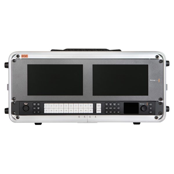 Blackmagic Design Mobile Live Editing Unit HD Bildmischer mit ATEM 2 M/E Constellation HD und 20 SDI-Eingängen.
