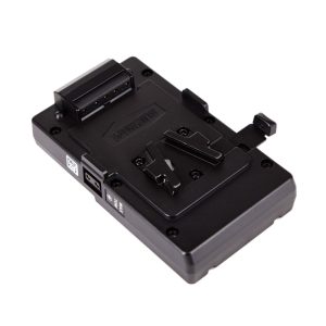 Blueshape MV2MV V-Mount-Adapterplatte mit zusätzlichem 2-poligem D-Tap-Stromausgang.