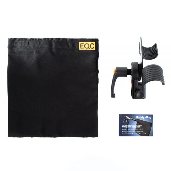 Boom-Buddy Tonangel-Halterung mit mitgeliefertem Buddy-Bag zur Aufnahme des Gegengewichts der Mikrofonangel.
