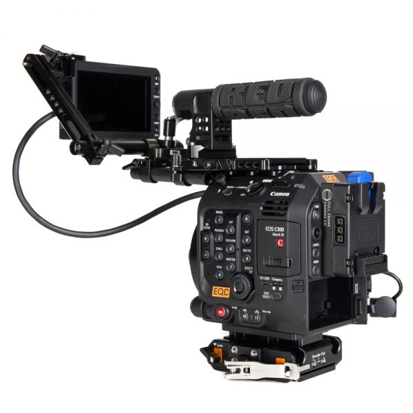 Canon EOS C300 Mark III Cine-Kamera mit Super-35-Dual-Gain-Sensor und 16 Blendenstufen Dynamik.
