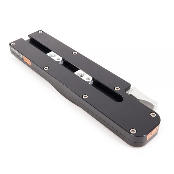 Chrosziel 401-150 Quick-Lock-Stativplatte aus Aluminium in Luftfahrtqualität mit patentiertem Schnellverschluss.