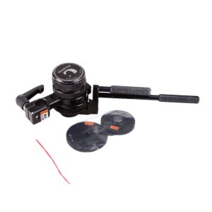 Chrosziel Zoom-Fluidantrieb mit gedämpftem Hebel für weiche manuelle Zoomfahrten am Cine-Objektiv.