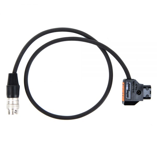 Cine Parts HDX 9061 Stromkabel mit D-Tap-Stecker und 4-poligem Hirose-Anschluss, 50 cm Länge.