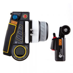 cmotion cPRO Funkschärfe mit ergonomischer Handeinheit und kabellosem cPRO-Motor für die Fokussteuerung.