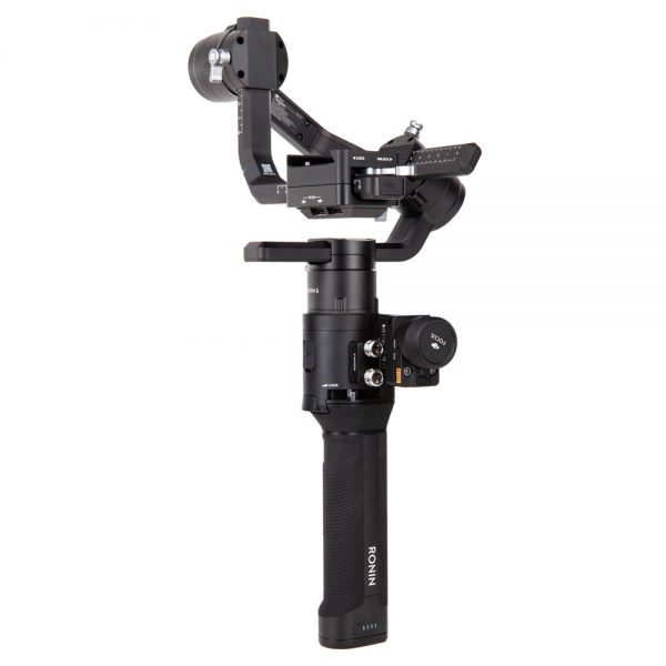 DJI Ronin-S Gimbal, dreiachsiger Stabilisator mit 3,6 kg Nutzlast und bis zu 12 Stunden Laufzeit.