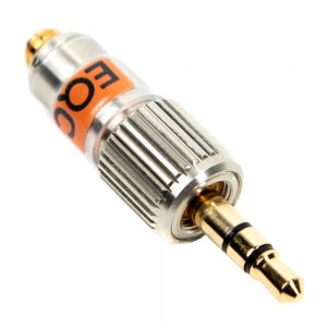 DPA DAD6034 ist ein passiver MicroDot-Adapter mit verriegelndem 3,5-mm-Stecker für Sennheiser-Sender der Evolution-Reihe.