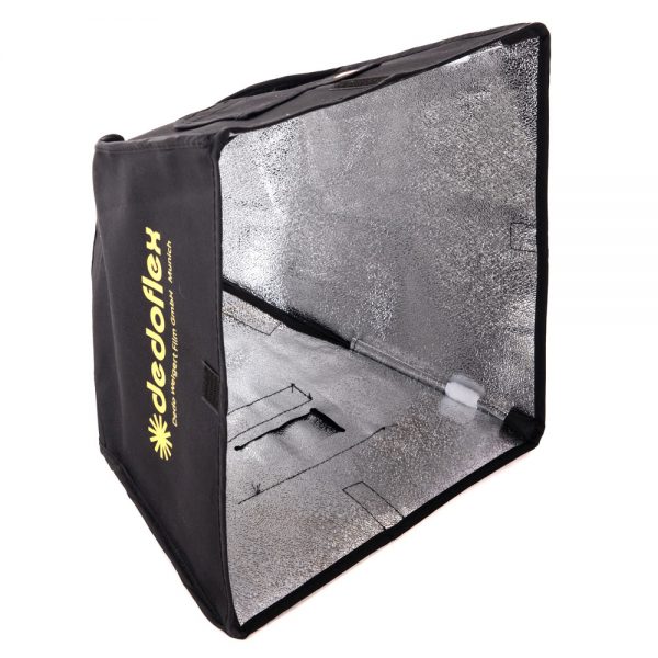 Dedolight DSBSXS Mini-Softbox, 30 x 30 x 23 cm, mit Baffle und Frontdiffusor für weiches Licht.