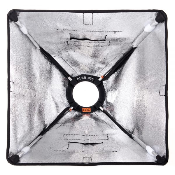 Dedolight DSBSXS Mini-Softbox, 30 x 30 x 23 cm, mit Baffle und Frontdiffusor für weiches Licht.