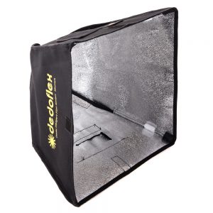 Dedolight DSBSXS Mini-Softbox, 30 x 30 x 23 cm, mit Baffle und Frontdiffusor für weiches Licht.