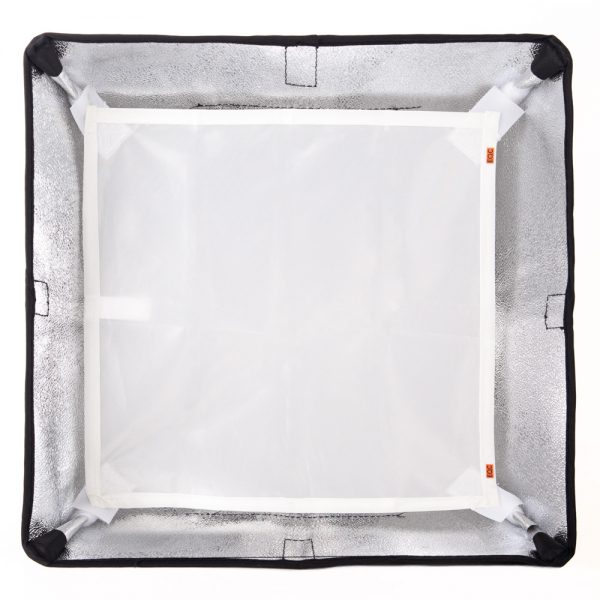 Dedolight DSBSXS Mini-Softbox, 30 x 30 x 23 cm, mit Baffle und Frontdiffusor für weiches Licht.