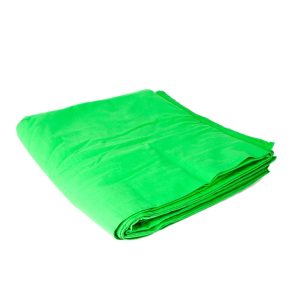 Delamax Chroma-Key-Greenscreen-Tuch, 3 x 6 m, in gleichmäßigem Grün für sauberes Freistellen.