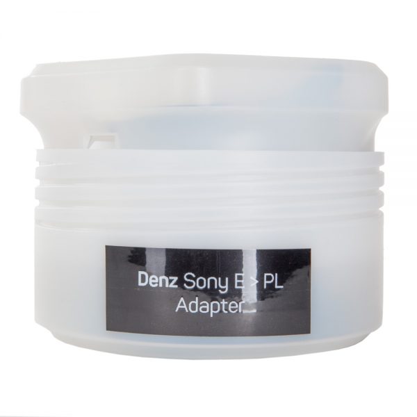 Denz Objektivadapter für Sony-E-Mount-Kameras mit PL-Anschluss und spielfreiem, präzise gefertigtem Auflagemaß.