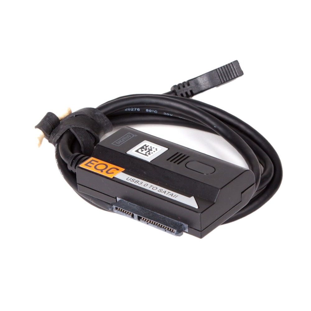 Digitus USB-3.0-Adapter verbindet 2,5- und 3,5-Zoll-SATA-Laufwerke direkt mit dem Computer.