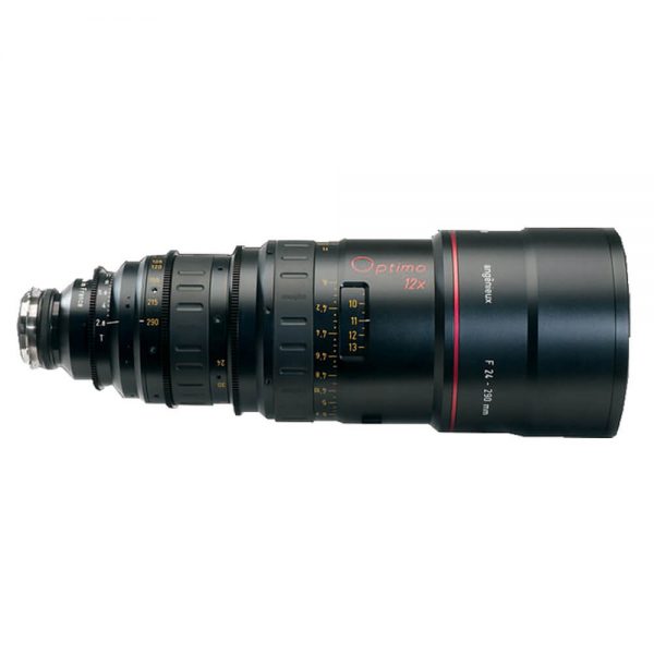Angénieux Optimo 24-290mm Cine-Zoomobjektiv mit durchgehender Lichtstärke T2.8 und PL-Anschluss.