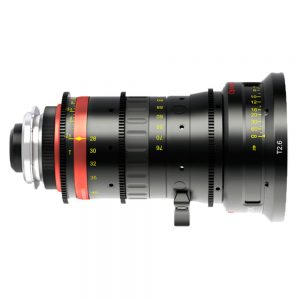 Angénieux Optimo 28-76mm Cine-Zoomobjektiv mit durchgehender Lichtstärke T2.6 und PL-Anschluss.