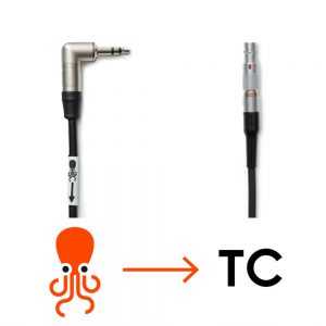 Tentacle Sync Adapterkabel mit 3,5-mm-Miniklinke auf 4-poligen LEMO-Stecker für RED-Kameras mit LEMO-Timecode-Eingang.